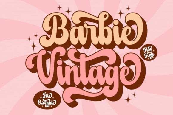 Barbie Vintage Extrude: A Retro Display Font