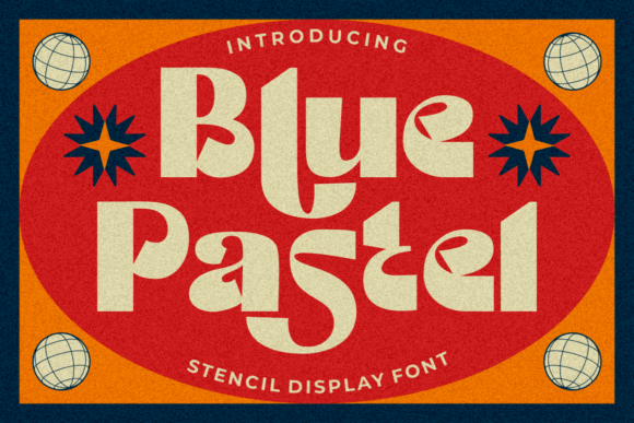 Blue Pastel: A Bold Retro Display Font for Modern Design