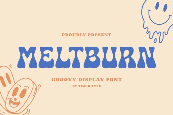 Meltburn: A Whimsical Display Font for Charming Designs
